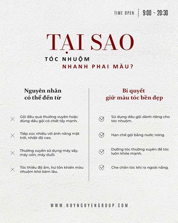 LÀM SAO ĐỂ TÓC NHUỘM KHÔNG NHANH PHAI MÀU?